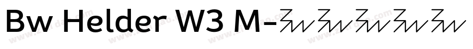 Bw Helder W3 M字体转换